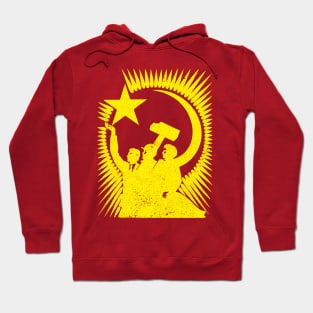 Soviet Propaganda Poster (Yellow) Hoodie